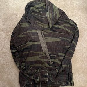 Z supply waffle turtleneck sweatshirt